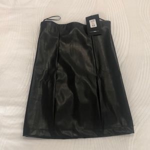 Faux leather skirt